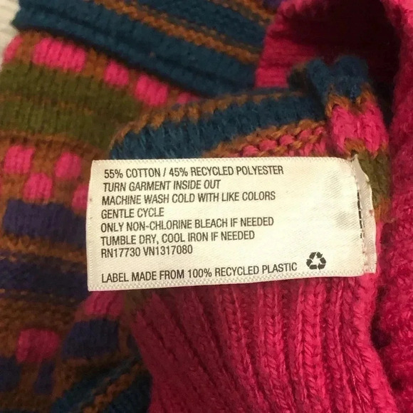 Wild Fable Sweater Womens Small Long Sleeve Pink knit Round‎ Neck Crochet - Picture 6 of 7